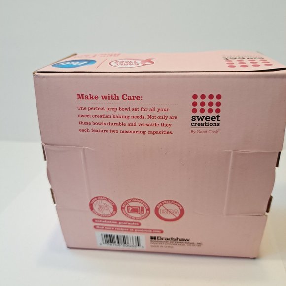 NEW Goodcook Sweet Creations 5pc Prep Bowl Set Pink Breast Cancer set - Picture 3 of 6